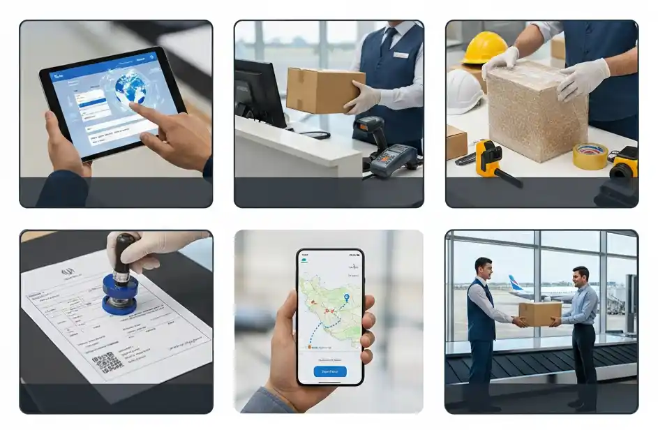 مراحل ارسال بار هوایی داخلی