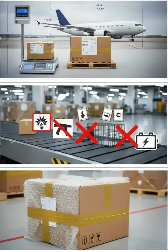 قوانین و محدودیتهای ارسال بار هوایی داخلی