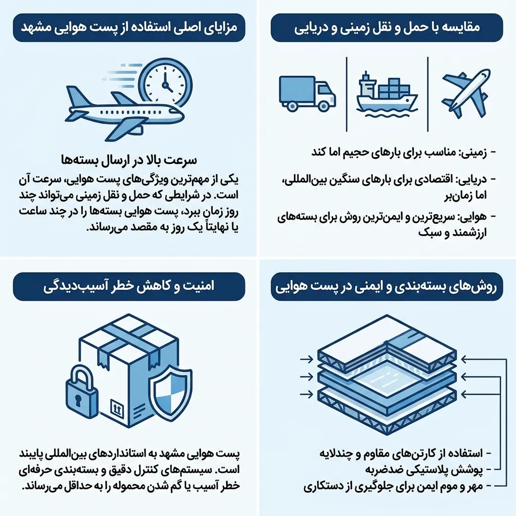 مزایای استفاده از پست هوایی